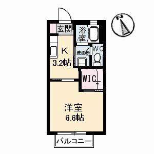 ツインメゾンあかや A棟(1K/1階)の間取り写真