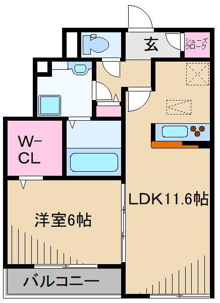 TWINS II(1LDK/1階)の間取り写真