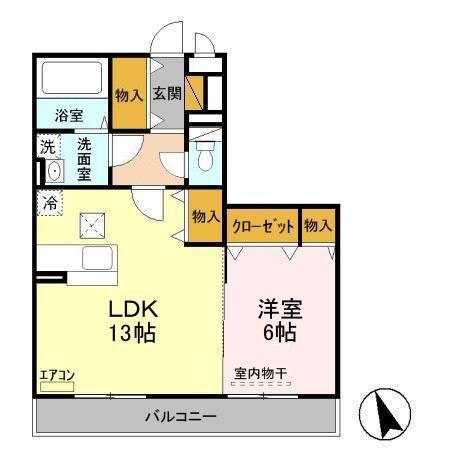 スマイルサンライズA・K(1LDK/1階)の間取り写真