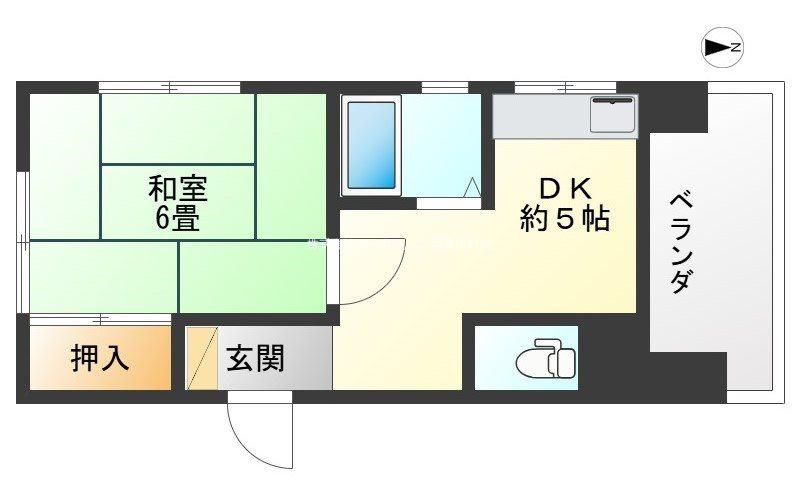 佐藤ビル(1DK/3階)の間取り写真