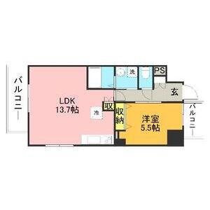 キルンズ高取(1LDK/3階)の間取り写真