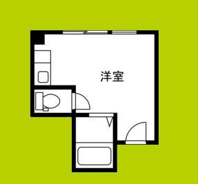 アイプラスII(ワンルーム/3階)の間取り写真