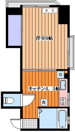 アヴァンティ千石(1DK/2階)の間取り写真