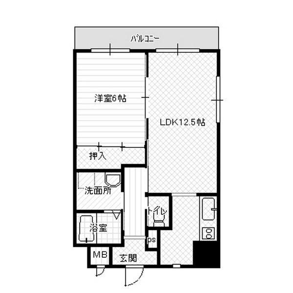 グローリー貝津II(1LDK/5階)の間取り写真