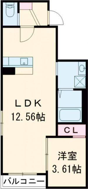 GRAND COURT 01(1LDK/2階)の間取り写真