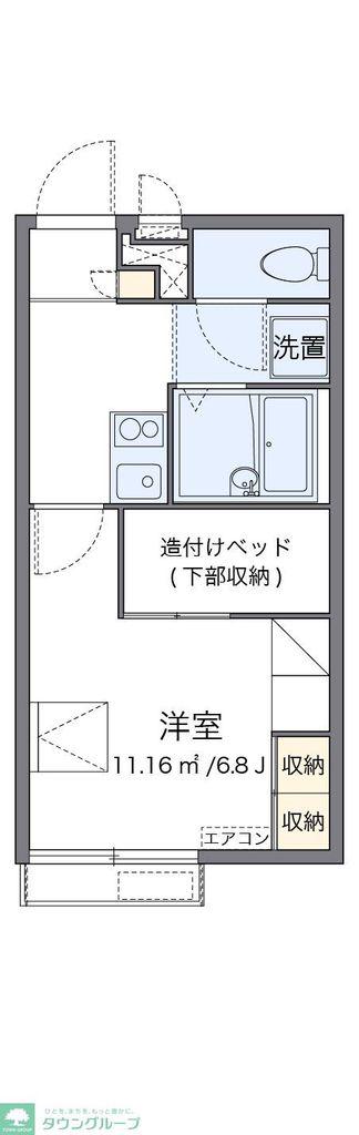 レオパレス英(1K/2階)の間取り写真