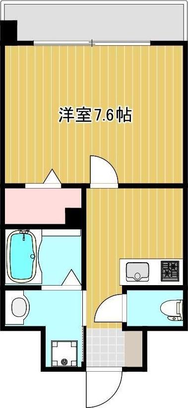 クロノス37九品寺(1K/7階)の間取り写真