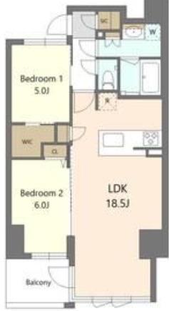 S-RESIDENCE谷町六丁目ALO(3LDK/6階)の間取り写真