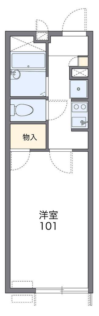 レオパレストサキ(1K/2階)の間取り写真