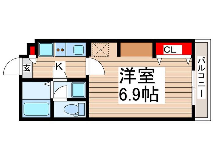 グレイス幕張II(1K/1階)の間取り写真