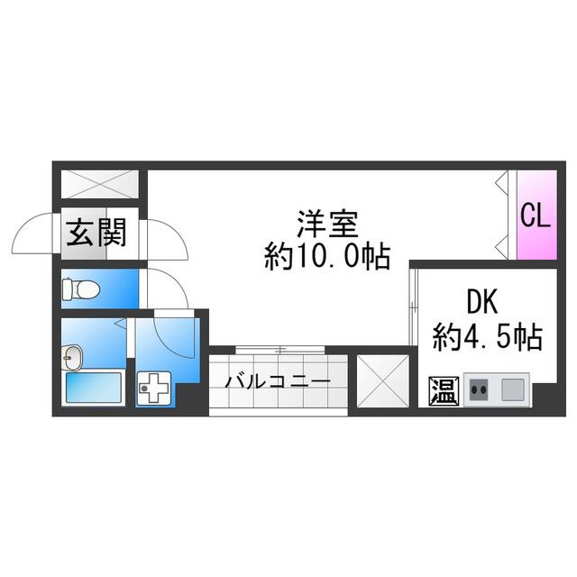 ガーデンコート山之内(1DK/2階)の間取り写真
