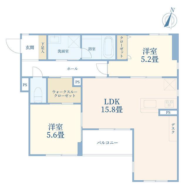 ルネッサコート北浦和(2LDK/3階)の間取り写真