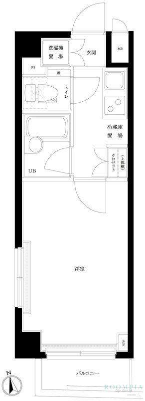 ルーブル西早稲田(1K/3階)の間取り写真