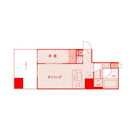 ZOOM横濱SQUARE(1DK/6階)の間取り写真