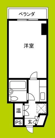ユーロハイツ東天満(ワンルーム/3階)の間取り写真