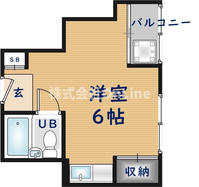山田ビル(ワンルーム/3階)の間取り写真