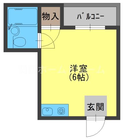 住地八坂マンション(ワンルーム/1階)の間取り写真