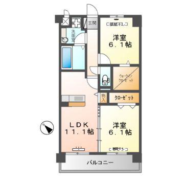 ソフィアいずみ(2LDK/2階)の間取り写真
