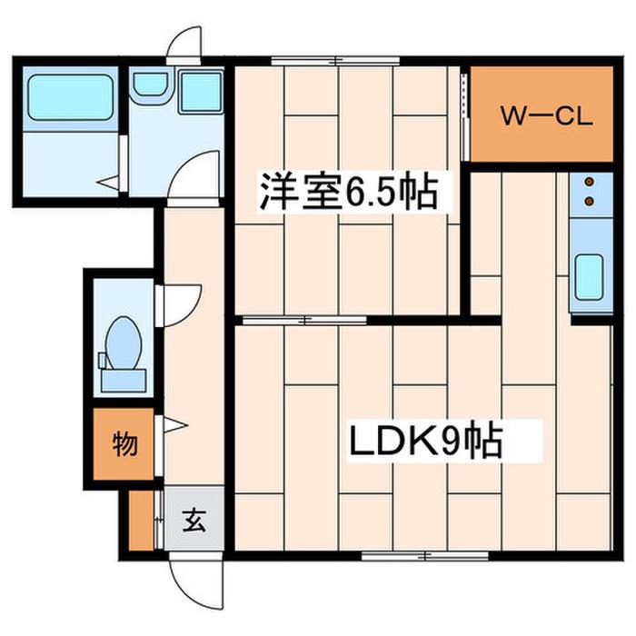 パークハウスB(1LDK/1階)の間取り写真