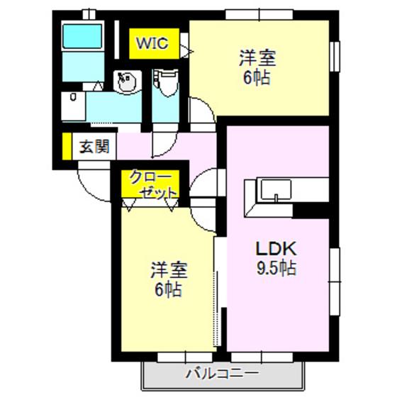 WILL(2LDK/1階)の間取り写真