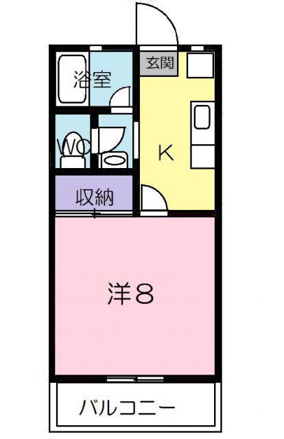 コーポ佐藤(1K/1階)の間取り写真