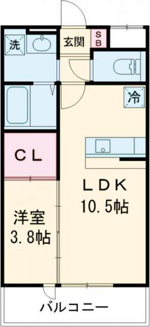 SOLAIRE鈴蘭台(1LDK/2階)の間取り写真