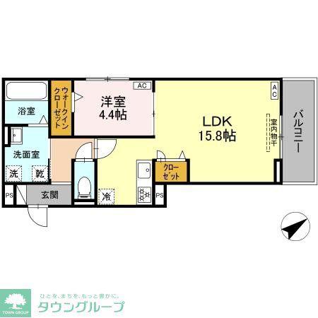 ルヴィータ川名(1LDK/3階)の間取り写真