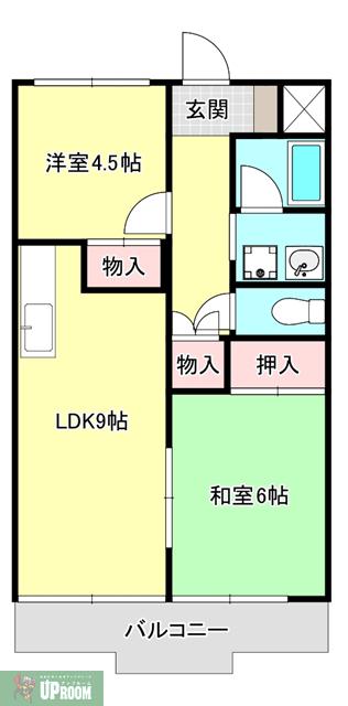 エコタウン勝川(2LDK/3階)の間取り写真