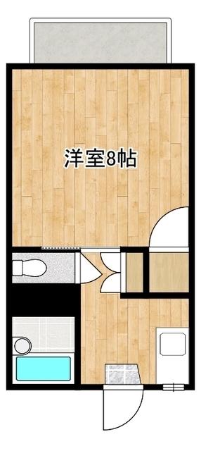 サンリキハイツB(1K/1階)の間取り写真