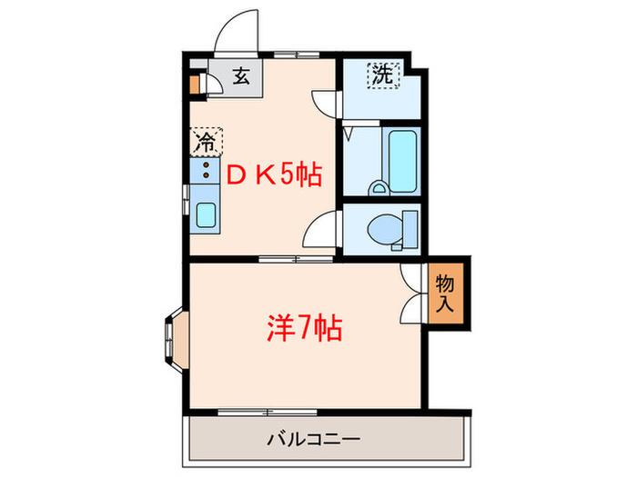 ブレーメンハイム(1DK/3階)の間取り写真