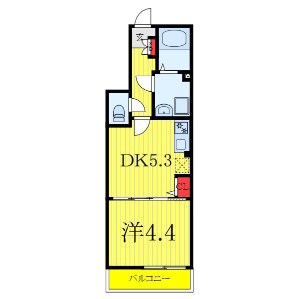 RIVER RESIDENCE 中十条(1DK/2階)の間取り写真