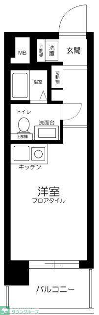 モナークマンション柿の木坂(ワンルーム/2階)の間取り写真
