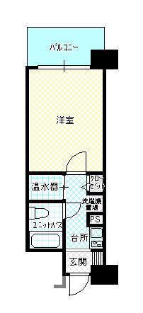 トーカンマンション長田町(1K/5階)の間取り写真