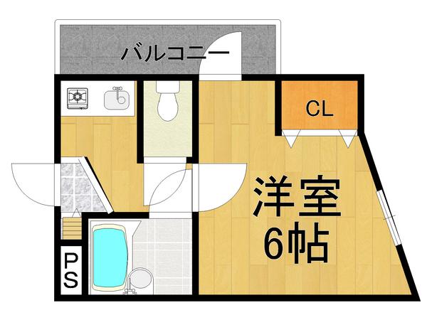 ステラハウス15(1K/1階)の間取り写真