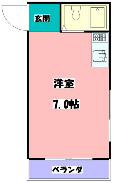 プランドール清水(ワンルーム/4階)の間取り写真