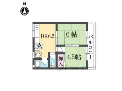 船橋吉野マンション(2DK/2階)の間取り写真