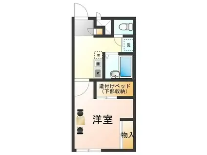 レオパレス土佐町(1K/1階)の間取り写真