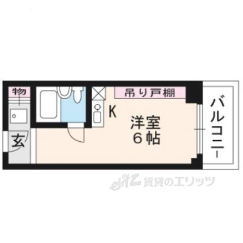 京都今出川レジデンス(ワンルーム/7階)の間取り写真