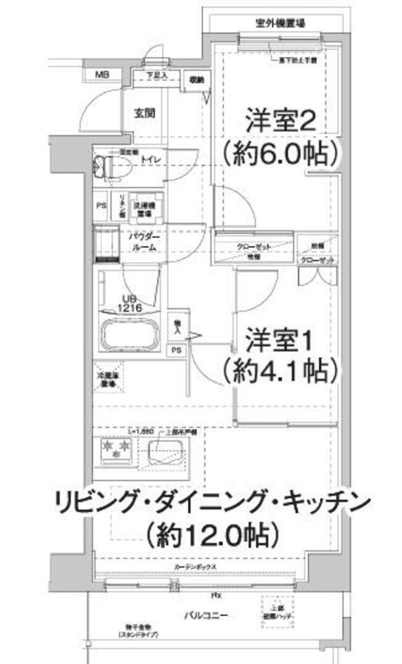 L FORTE HIGASHI NIPPORI(2SLDK/3階)の間取り写真