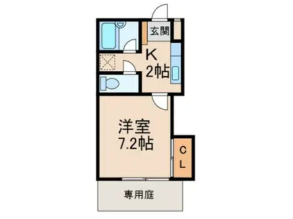 グリーンプラザ(1K/1階)の間取り写真