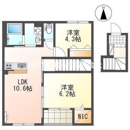 フォレストヴィラ III(2LDK/2階)の間取り写真