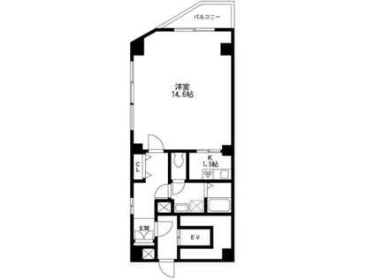 リンクス日本橋本町(1K/8階)の間取り写真
