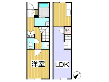 レオネクストエトワール中村II(1LDK/1階)の間取り写真