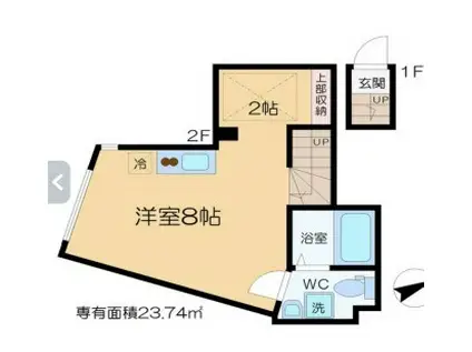 アレイハウス(1DK/2階)の間取り写真