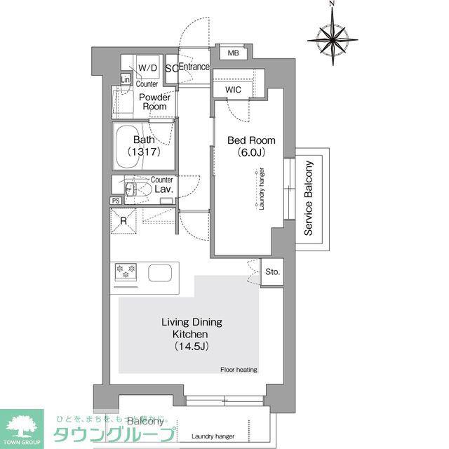 コンフォリア・リヴ文京護国寺(1LDK/3階)の間取り写真