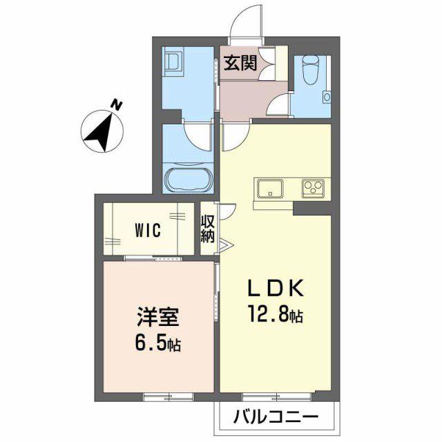 カーサグラス エステ(1LDK/2階)の間取り写真