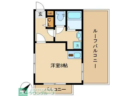 アニール(ワンルーム/4階)の間取り写真