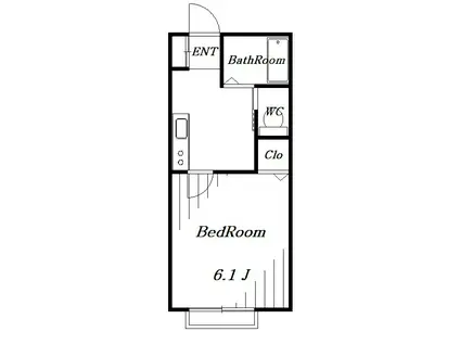 エルノルテ(1K/2階)の間取り写真