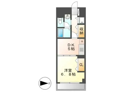 メゾン・ド・ベール(1DK/2階)の間取り写真