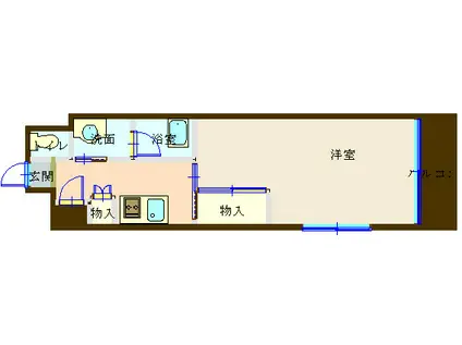 ともホーム(1K/1階)の間取り写真